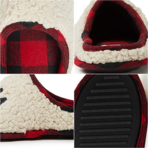 Dearfoams Women's Family Collection Mama Bear Fluffy faux sherpa Clog Slipper, Large4