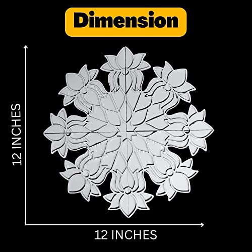 12 Inches Rangoli Stencils Rangoli Making Tools Kit, Rangoli Template for Diwali Decor, Reusable Poratable Floating Rangoli - Diwali Decoration Item for Home Office Waterproof Rangoli