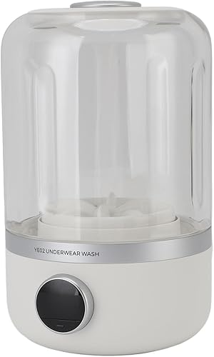 Miniatura 3 de Minilavadora silenciosa, potente y compacta de 10 W, portátil, para ropa interior, calcetines, ropa de bebé, viajes, campamento, caravana