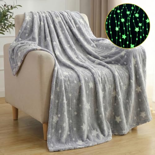 Image of Story@Home Glow Blankets for Kids |Breathable Summer Blanket |Kids Blanket 0-15 Years (200x150cm) Soft Fleece Blanket | Cozy & Warm All-Season Radium Blanket for Boys & Girls - Stars