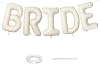 40 Inch Beige BRIDE Balloons for Hen Party Decorations, Cream White Sand Bride Foil Balloon Letter, Ivory Alphabet Balloon Banner for Wedding Engagement Bride To Be Bachelorette Bridal Shower Favors