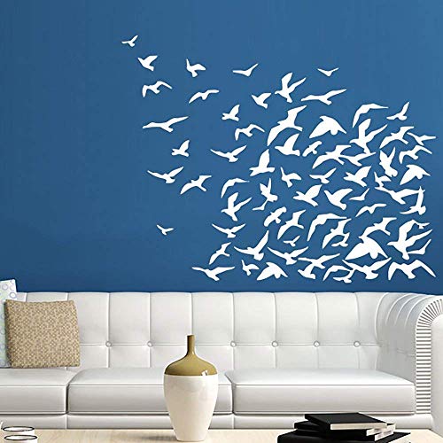 Bird Wall Decal Vinyl Stickers Decals Art Home Decor Mural Vinyl Wall Decal Flock Of Flying Birds Seagulls Nursery Decor Bedroom Dorm ZX117