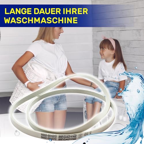 Keilriemen Waschmaschine Poly-V 1270 J 5 mit dem Originalcode 6602001072 6602001497 C00194425 für Indesit für Whirlpool für Samsung - MADE IN ITALY - Garantie 10 Jahre - MONTERAL
