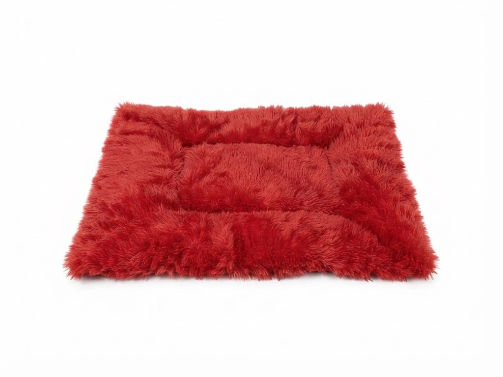 floor cushion yoga meditation pooja aasan 600 gsm 60x76 cm | 24x30 inch size, feather touch filling, pooja prayer sitting, traditional asana, living room balcony (red, rectangular)