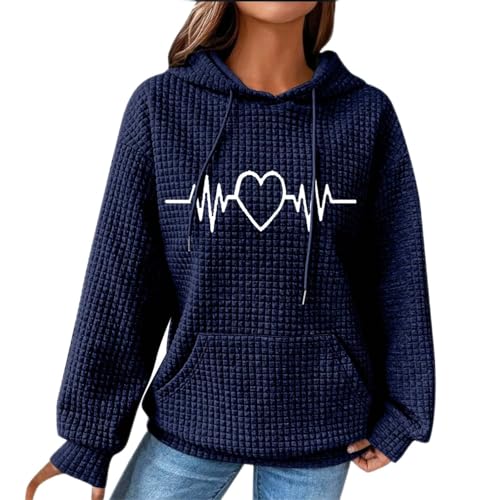Sweats à Capuche Femme Sweat Football Hoodie Coton Sweat Equipe De Foot Hoodie Femme Hiver Chic Vetement Kawaii Ado Sweat Dentelle Sweat en Maille Fine Femme Lacrim...