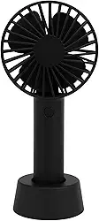 Ventilador Portátil Sem Fio, Carregamento USB, 3 Velocidades, Silencioso e Potente, Ideal para Trabalho, Jogos, Viagens, Escritório e Casa, Ventilador de Mesa e Mão, Berços e Carrinhos de Bebê