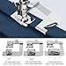 YEQIN 3 Sizes Wide Rolled Hem Pressure Foot Sewing Machine Presser Foot Hemmer Foot Set 1/2 Inch, 3/4 Inch, 1 Inch Compatible with for Brother Singer and Other Low Shank Sewing Machine