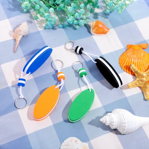 Image of Floating Keychain for Boat Keys, 4 Pack Waterproof Key Rings Pendant