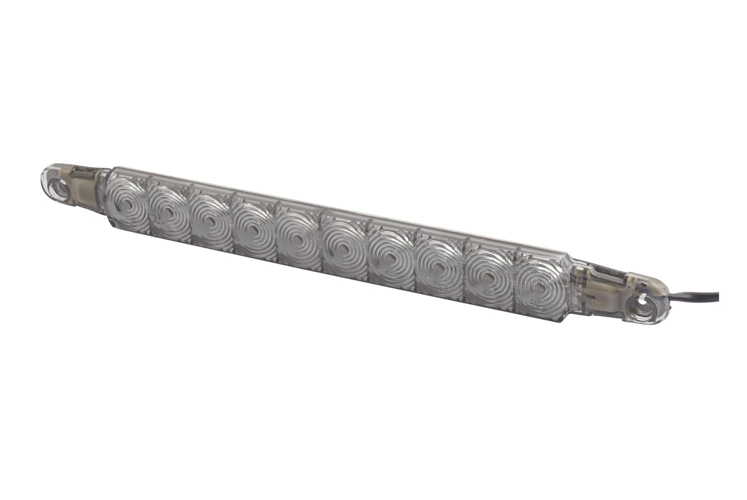 HELLA 2DA 343 106-021 Zusatzbremsleuchte - LED - 12V - geschraubt/Anbau - Lichtscheibenfarbe: rauchgrau - LED-Lichtfarbe: rot - Kabel: 3000mm - Stecker: offene Kabelenden - hinten | 2DA 343 106-021, Zusatzbremsleuchte