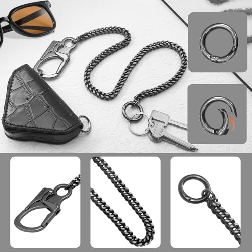 Image of Ahiller Mens Wallet Chain with Heavy Duty Keychain Carabiner Clip