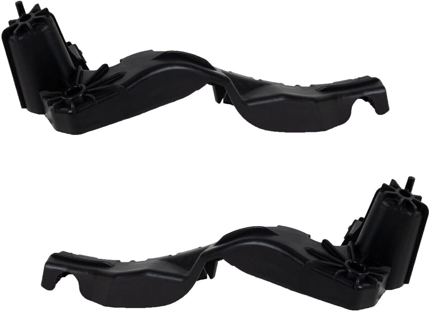 Front Left Driver & Right Passenger Side Set Of 2 Bumper Cover Retainer Support Mounting Bracket Pair Replacement For 2010-2017 GMC Terrain Black Textured Plastic GM1042150 GM1043150 84086310