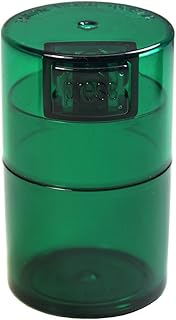 Vitavac - 5g to 20 grams Airtight Multi-Use Vacuum Seal Portable Storage Container for Dry Goods, Food, and Herbs - Green Tint