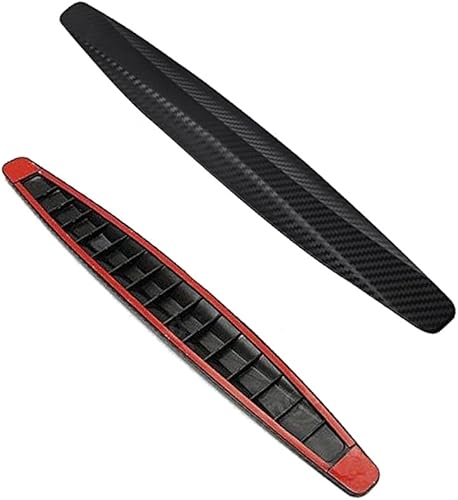 Miniatura 5 de Paquete de 2, protector universal de goma anticolisión para parachoques de esquina de automóvil, antiarañazos, tiras adhesivas (negro)