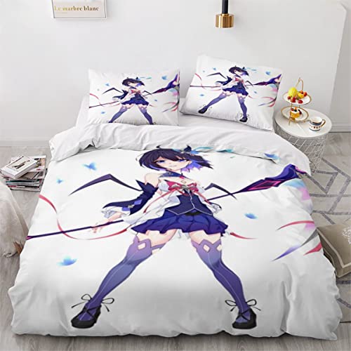 Housse de couette 240x260 dessin animé impression 3D parure lit fermeture éclair - 3
