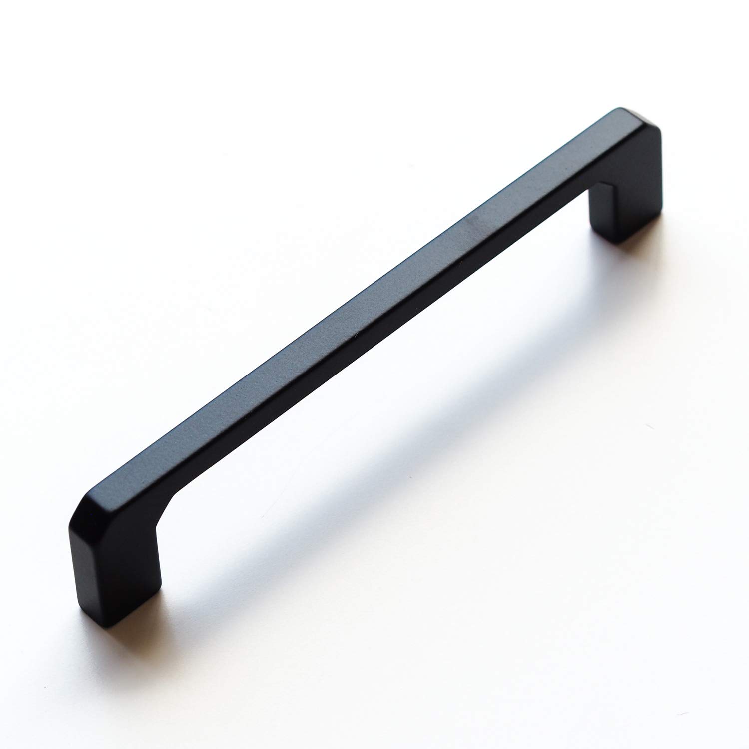  - 128mm Matt Black Cabinet Handle Slim Square Cupboard Drawer Door Pull Bedroom Bathroom Wardrobe Furniture Replacement Upcycle