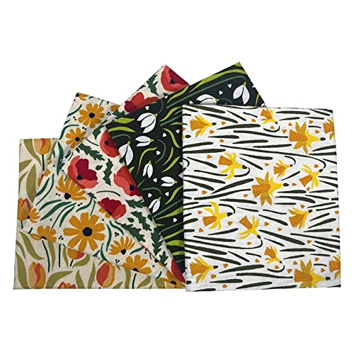 The Craft Cotton Co Flower Gallery - Paquete de 5 unidades (18 x 22 pulgadas), material de tela 100% algodón para manualidades, acolchado, costura, patchwork, banderines (3203-00) Cover