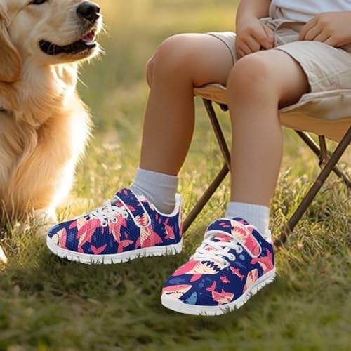 Boys Girls Single Buckle Sneakers,Lightweight Spring Outdoor Sports Shoes,Children Anti-Skid Mesh Cycling Sneaker4