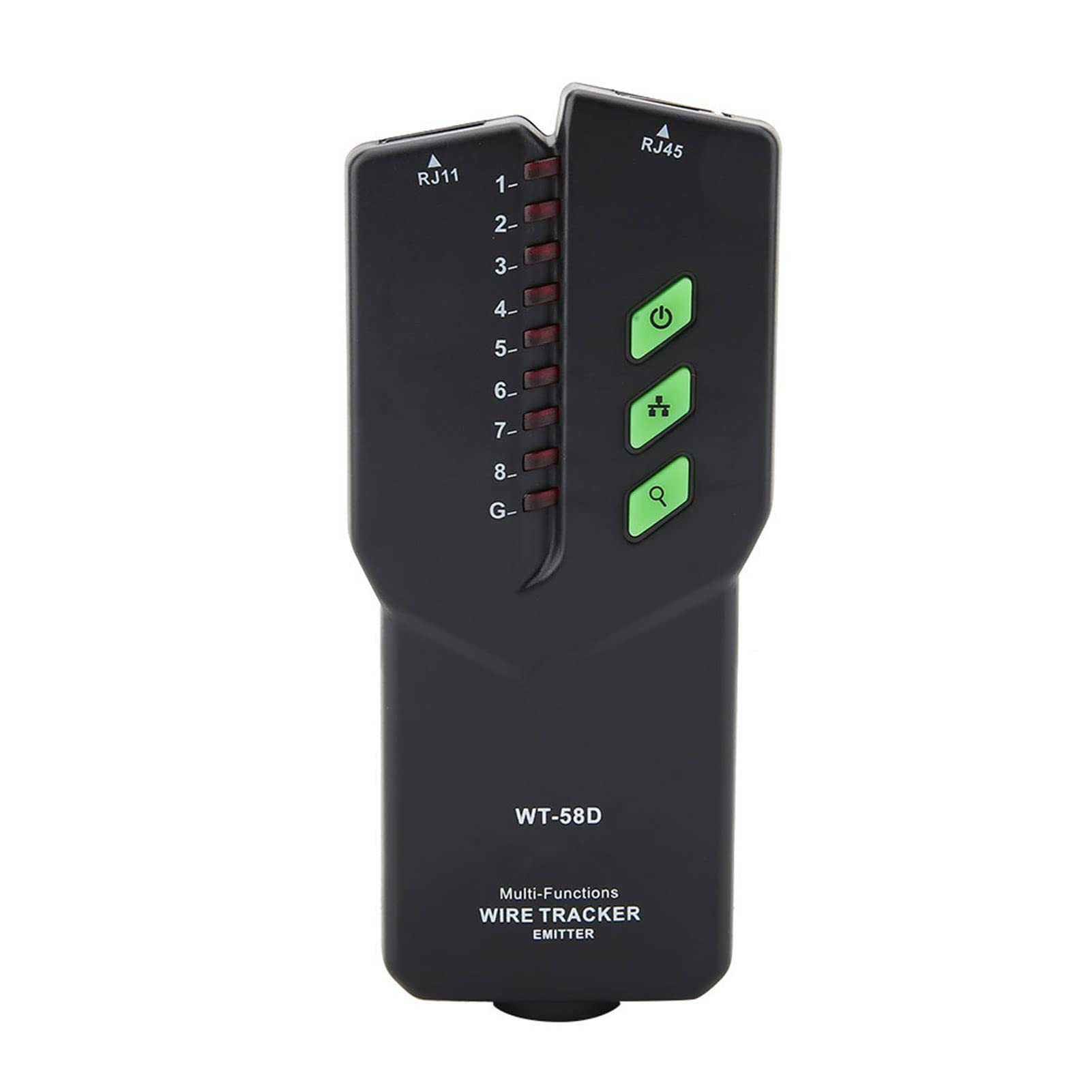 Wire Tracker, WT-58D Netzwerkkabeltester, Tragbare Multifunktions-Haltepunkttester RJ11 RJ45 Telefonkabel-, Netzwerk- und Kabeltester