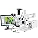 AmScope 2x-225x Trinocular Boom Stand Stereo Zoom Microscope + High-Speed 20MP Camera