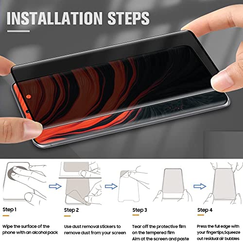Image of Design For Vivo X100 Privacy Tempered Glass 3D Curved Anti-Spy Edge to Edge 9H Hardness Pack of 1 - Black