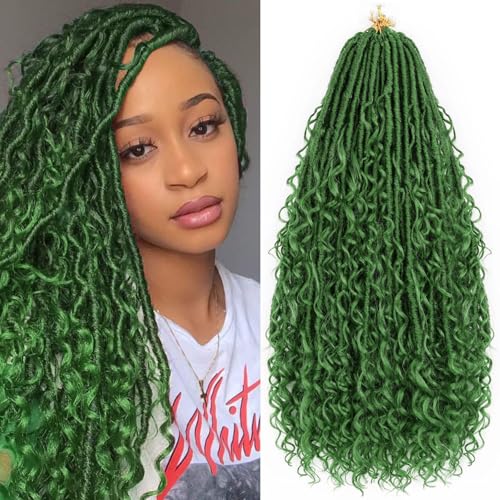18Inch Goddess Locs Crochet Hair 7Packs Bohemian...