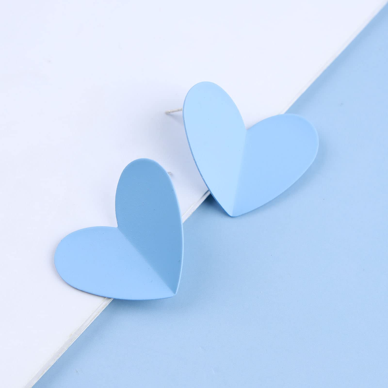 Orecchini A Cuore Grande In Acrilico Verde - Borchie Geometriche Leggere Per Matrimonio E Prom - Gioielli Donna - 2