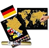 GRÖßE - ideal für Weltreisen, unsere A3-Reiseversion ist perfekt tragbar und eignet sich hervorragend als Poster für eine Wand. Es misst 42,3 x 30 cm oder 16,5