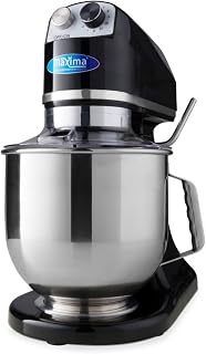 Planetenmixer 7 l, bis zu 2 kg Teig, schwarz – Edelstahl-Rührschüssel – 11 Geschwindigkeiten – Küchenmaschine – Standmixer – Lebensmittelroboter – 7 Liter