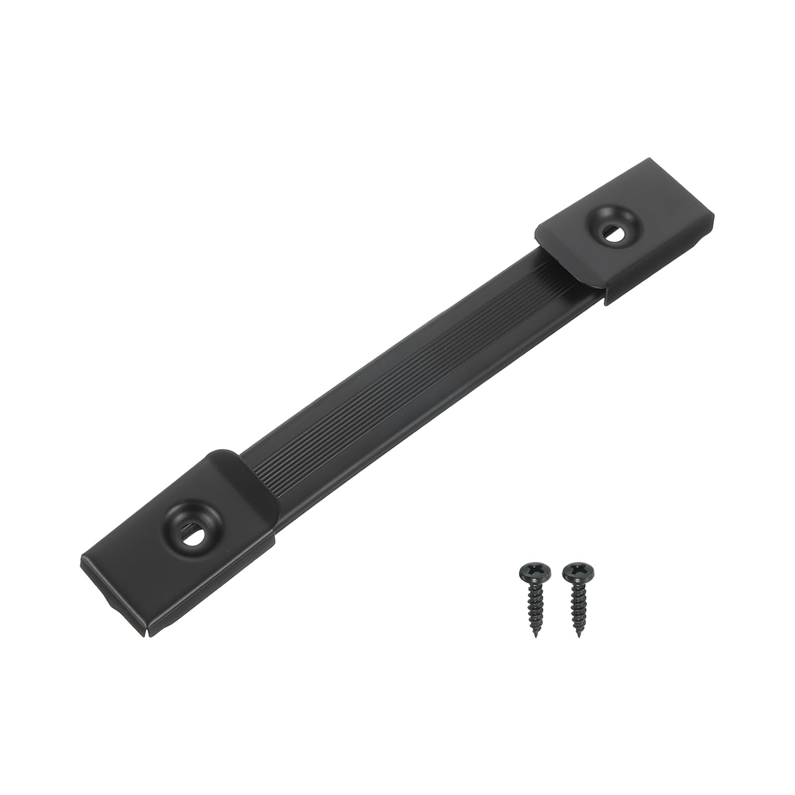 uxcell 6.5 Inch Speaker Handle Pull Cabinet Grasp Strap Style Spring Steel Handle with Screw Black 1Pcs