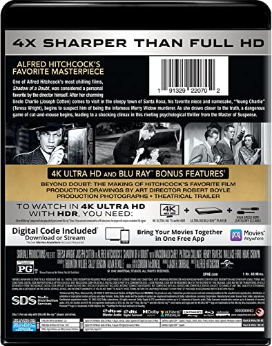 Image of Shadow of a Doubt - 4K Ultra HD + Blu-ray + Digital [4K UHD]