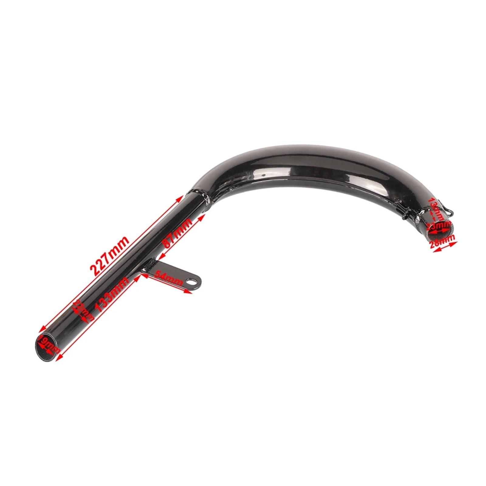 Motorrad Auspuff Schalldämpfer Split Pipe 2-Takt 50cc 66cc 80cc 100cc Motor Bike