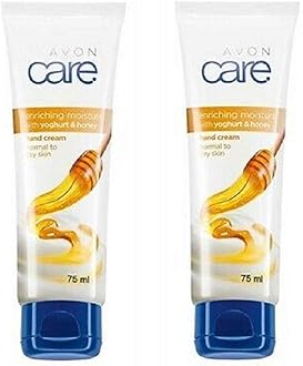 Pack of 2 Avon Care Yoghurt & Honey Enriching Moisture Hand Cream for normal to dry skin 2 x 75ml tubes