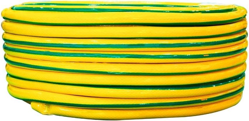 Reinforced Garden Hose | Radial Braided Multi-Purpose Kink Resistant Master Hose | 4 Layers Hose UV Protected Watering Hose for Gardens, Lawns and Other Watering Purposes (1/2 Inch 50M, Yellow)