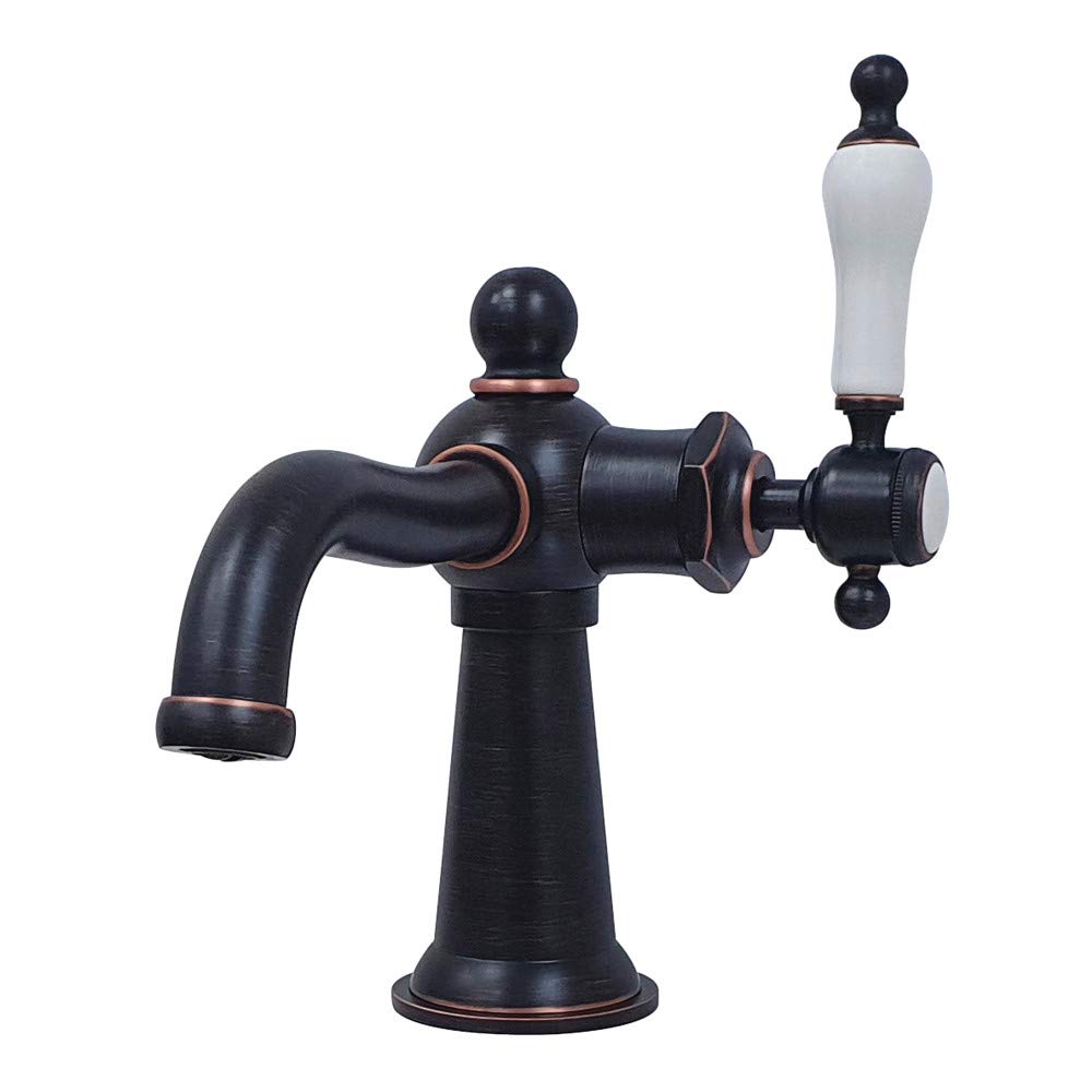 Kingston Brass Waschtischarmatur – Nautisches Design, Neapel Bronze, Einhebel Mit Keramikkartusche & Pop-Up-Ablauf