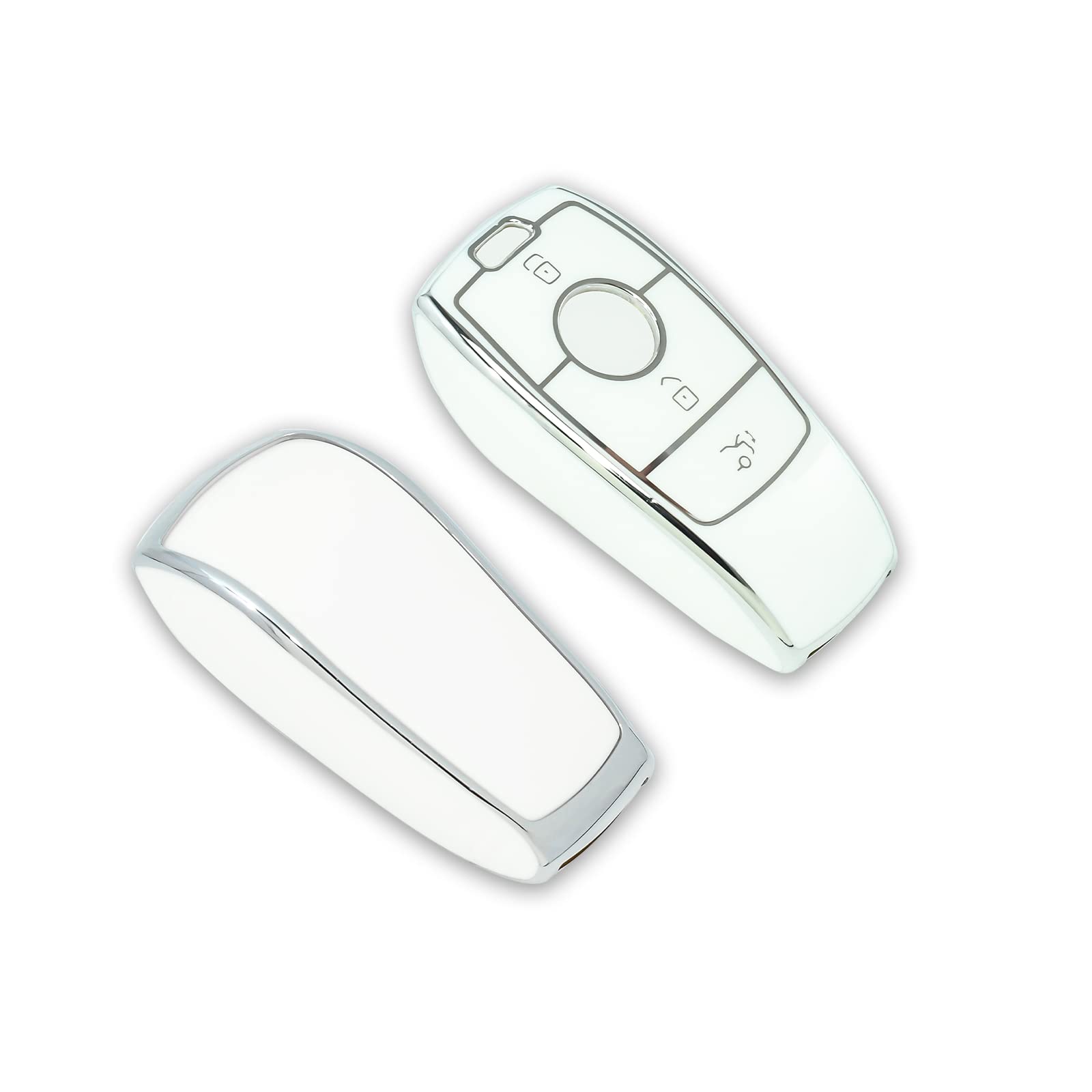 OFFCURVE Cover Chiave Auto In Pelle E Lega Di Zinco – Custodia Portachiavi Protettiva Per Mercedes Benz Classe A B C E G S CLA CLE CLS GLA GLC GLE GLK