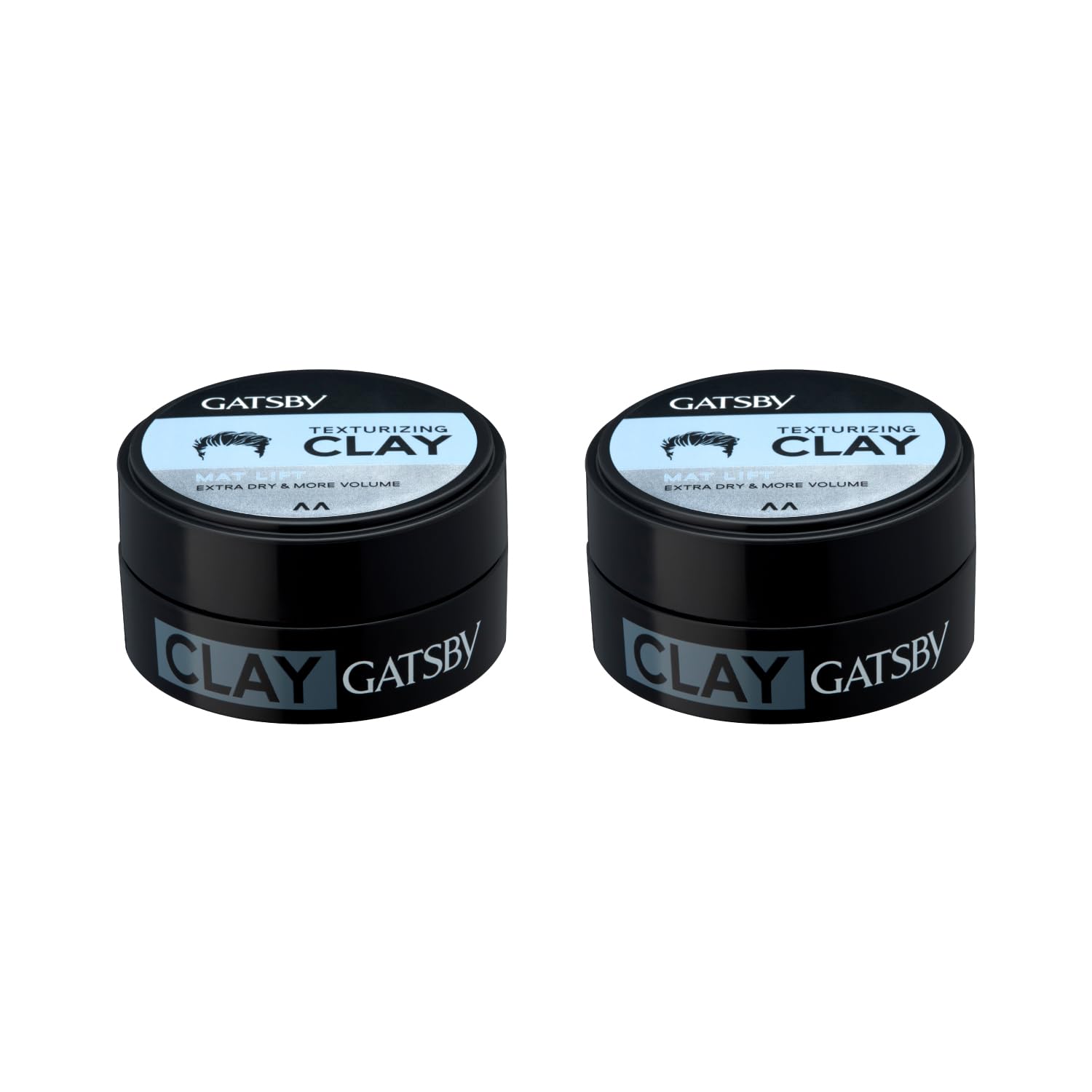 Gatsby Japan Texturizing Clay - Mat Lift 20g (Pack of 2) | For Super Strong Hold, More Volume & Extra Dry Look | Stylish Matte Finish | Anytime Restylable Hair Styling Clay Wax | Hair Wax For Men