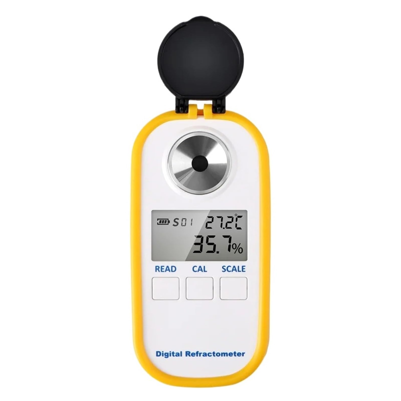 Digitales Refraktometer, 0–80% LCD-Display, Testgerät for Testbenzin, Bier-Likör-Wein-Refraktometer-Hydrometer Schnelle Reaktion(DR101 For Wine)