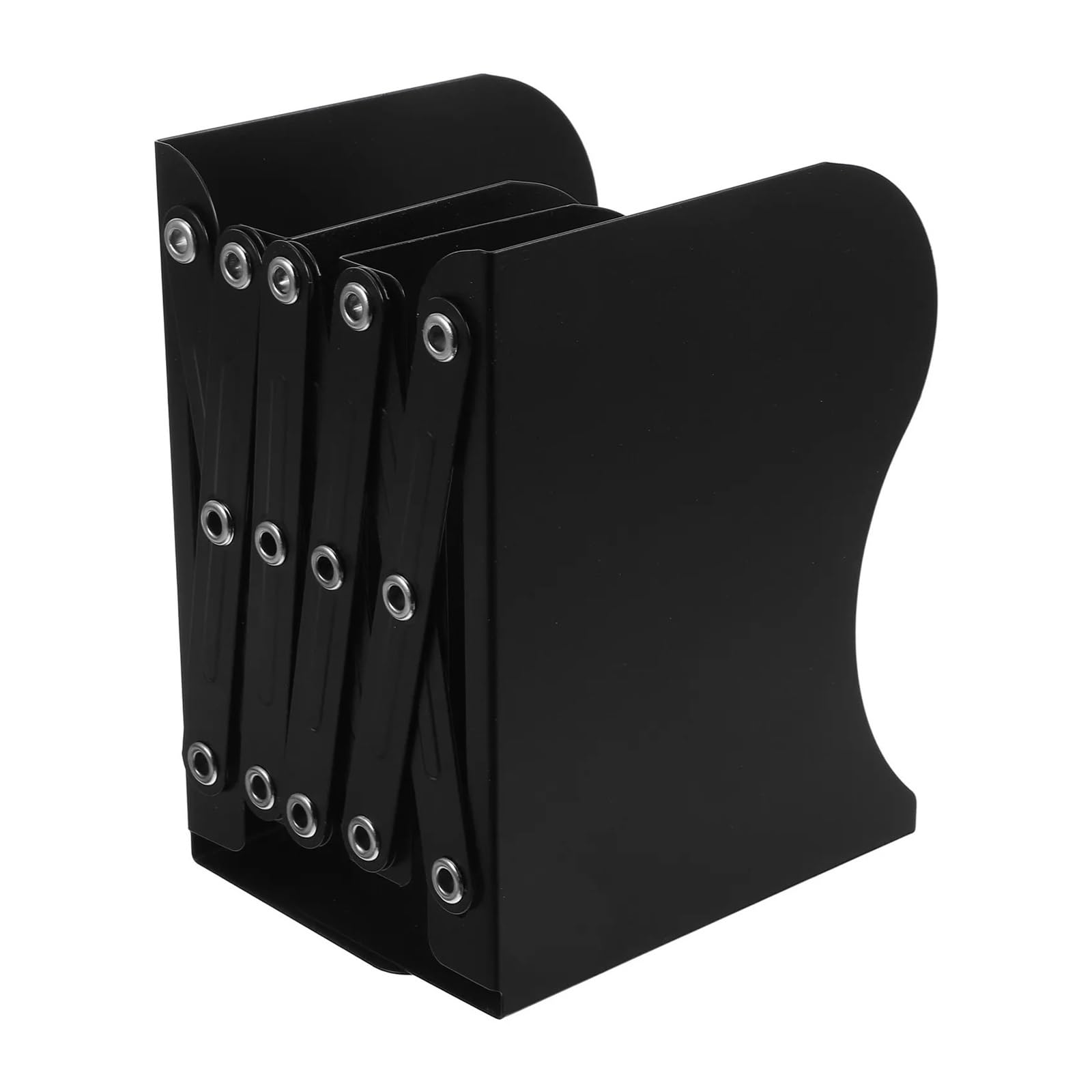 Desktop Bookends Expandable Bookend Metal Book Holder for Desk Retractable Desktop Bookshelf Organizer Heavy Duty Bookends for Home Office School Library(Black)