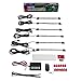LEDGlow 6pc Flexible Million Color Multi-Color LED Interior Footwell Underdash Neon Lighting Kit for Cars & Trucks - 15 Solid Colors - 10 Unique Patterns - Music Mode - Includes Control Box & Remote