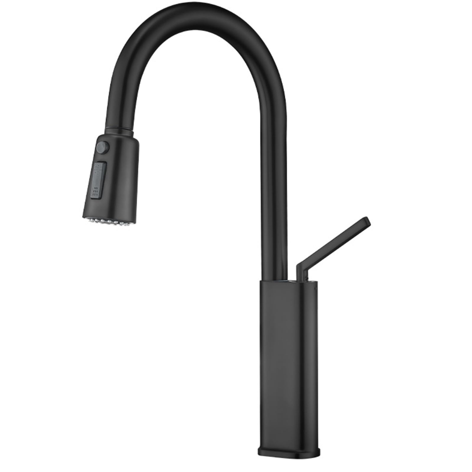 FCXWEVR 360° Swivel Brass Kitchen Faucet with Pull Down Sprayer 3 Function Sink Mixer Tap Modern Single Handle Water Tap for Kitchen Sink Sleek Design.