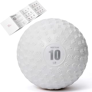 YOTTOY Slam Ball Medicine Ball, Sand-Filled No Bounce Weighted Ball with Textured Grip for Exercise, Strength Conditioning, Cardio, Core Workouts and Cross Training