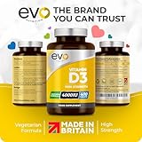Vitamin D 4000IU High Strength Supplement | 400 Vitamin D3 Tablets - 13 Months' Supply | VIT D3 | One-a-Day | High Absorption Cholecalciferol | Made in UK - Image 2