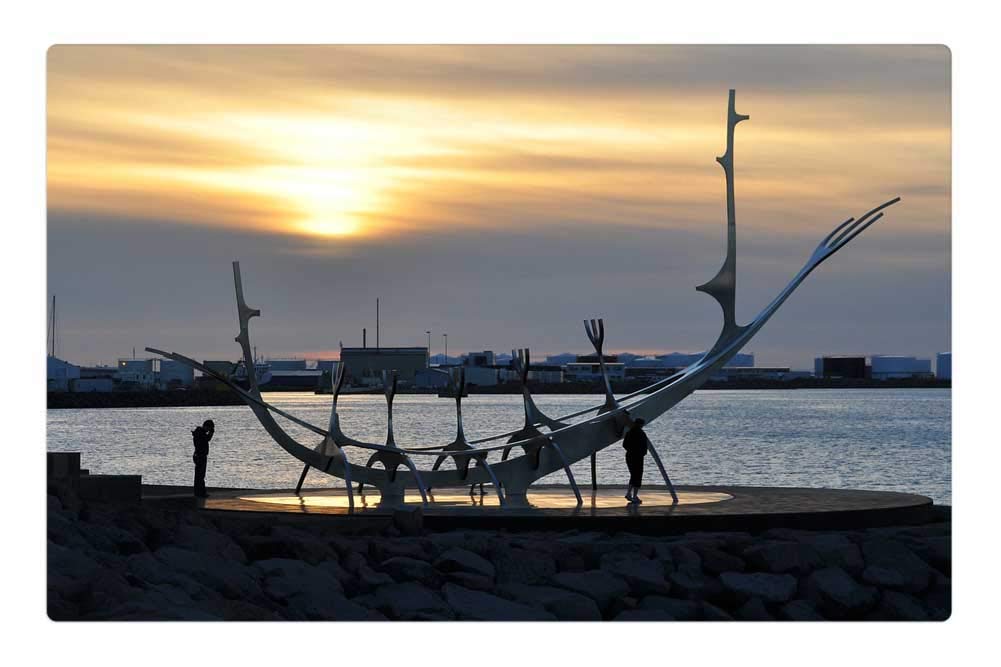 Doormat Floor Rug/Mat (23.6 x 15.7 inch) - Reykjavik Iceland Nave Sculpture Viking Solfar