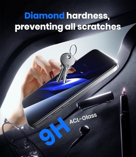 Image of Mr.Shield Align-X Tempered Glass Screen Protector for iPhone 16 Pro Max | (2 Pack) 10H Hardness Guard, Military Grade Protection, Easy Install, Case-Friendly, Anti-Static
