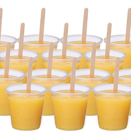 3.5 oz Disposable Plastic Cups | Clear Cups, Snack and Drink Size | Party, Event, Wedding, Kids | Recyclable Drinkware | Tea, Soda, Water, Juice, Milk (50 Pack 2500 Cups/Case)