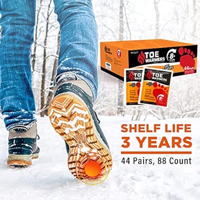 Toe Warmers - Long Lasting, Safe Natural Odorless, Air Activated Adhesive Foot Warmers - Up to 8 Hours of Heat