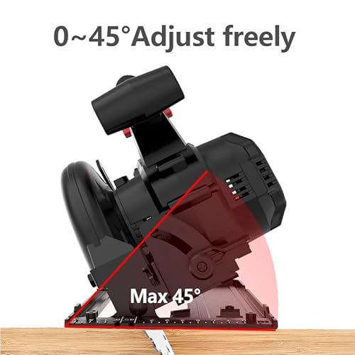 Werktough 20V Cordless Circular Saws with 3pcs Saw Blades(16mm), Max 4000RPM, Parallel Guide, Ideal for Wood, Plastic, Soft Metal CS01 4 Werktough 20V Cordless Circular Saws with 3pcs Saw Blades(16mm), Max 4000RPM, Parallel Guide, Ideal for Wood, Plastic, Soft Metal CS01 - Image 4