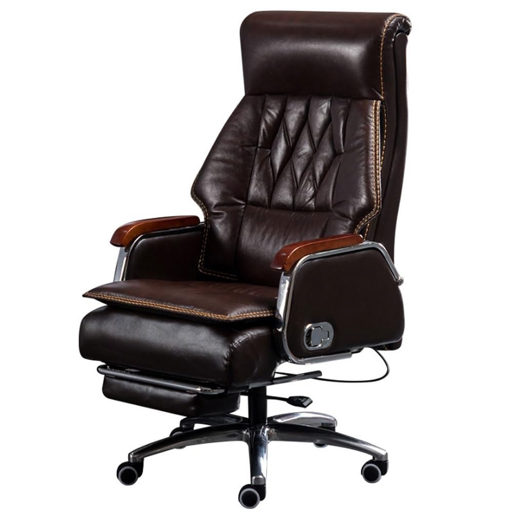 HTTGDGDH High Back Executive Office Chair With Lumbar Support | Adjustable Pu Leather Swivel Chair For Home Office & Study | Ergonomic Task Chair,