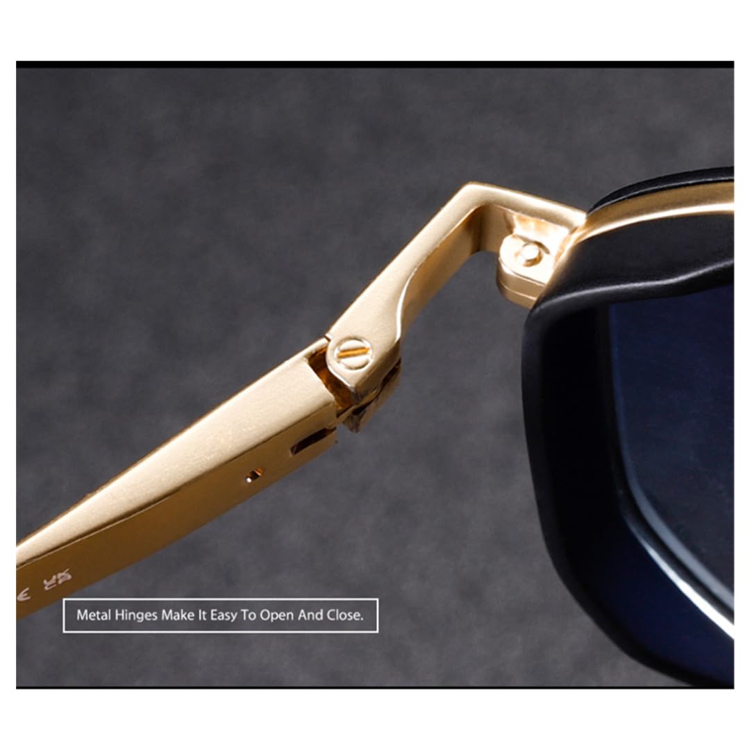 Gafas de sol polarizadas para hombre con protección UV400 y montura metálica para mujer, ideales para exteriores.