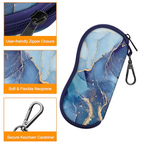 Image of FINTIE Glasses Case with Carabiner, Ultralight Neoprene Sunglasses Pouch